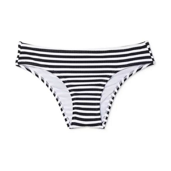 Women's New Cheeky Striped Bikini Swimsuit Bottoms M - Picture 7 of 7